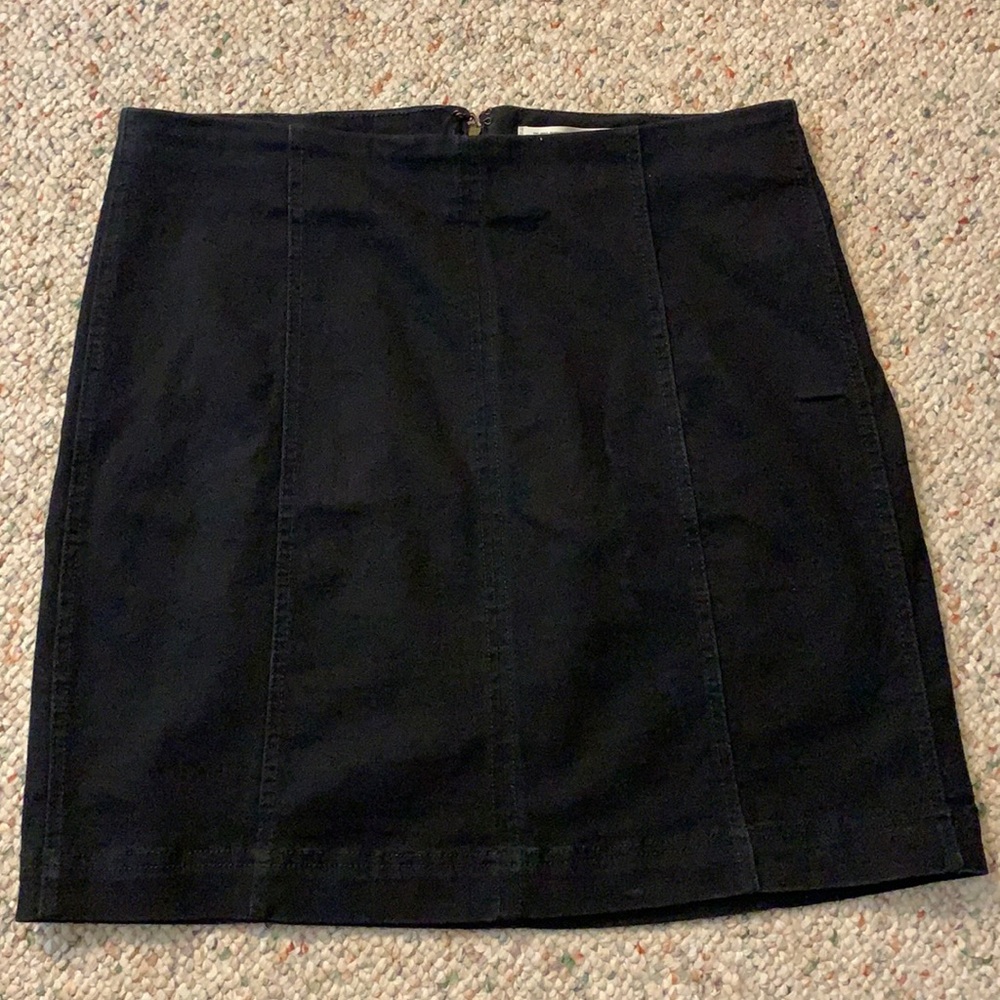 Black Denim Skirt